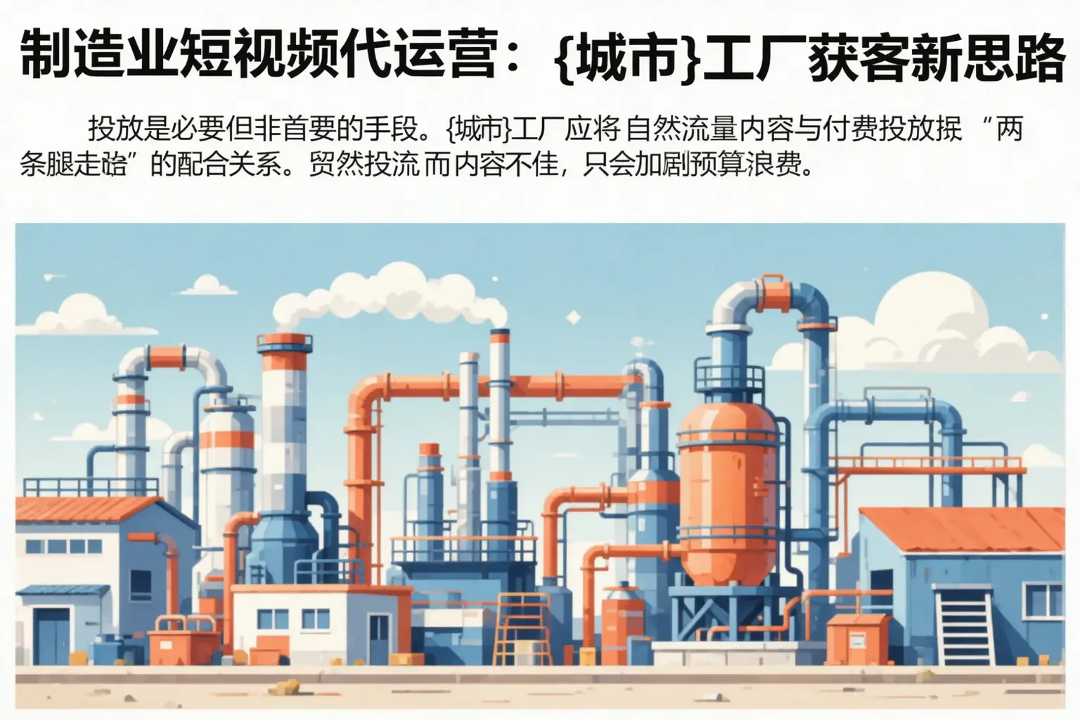 制造业短视频代运营：广安工厂获客新思路