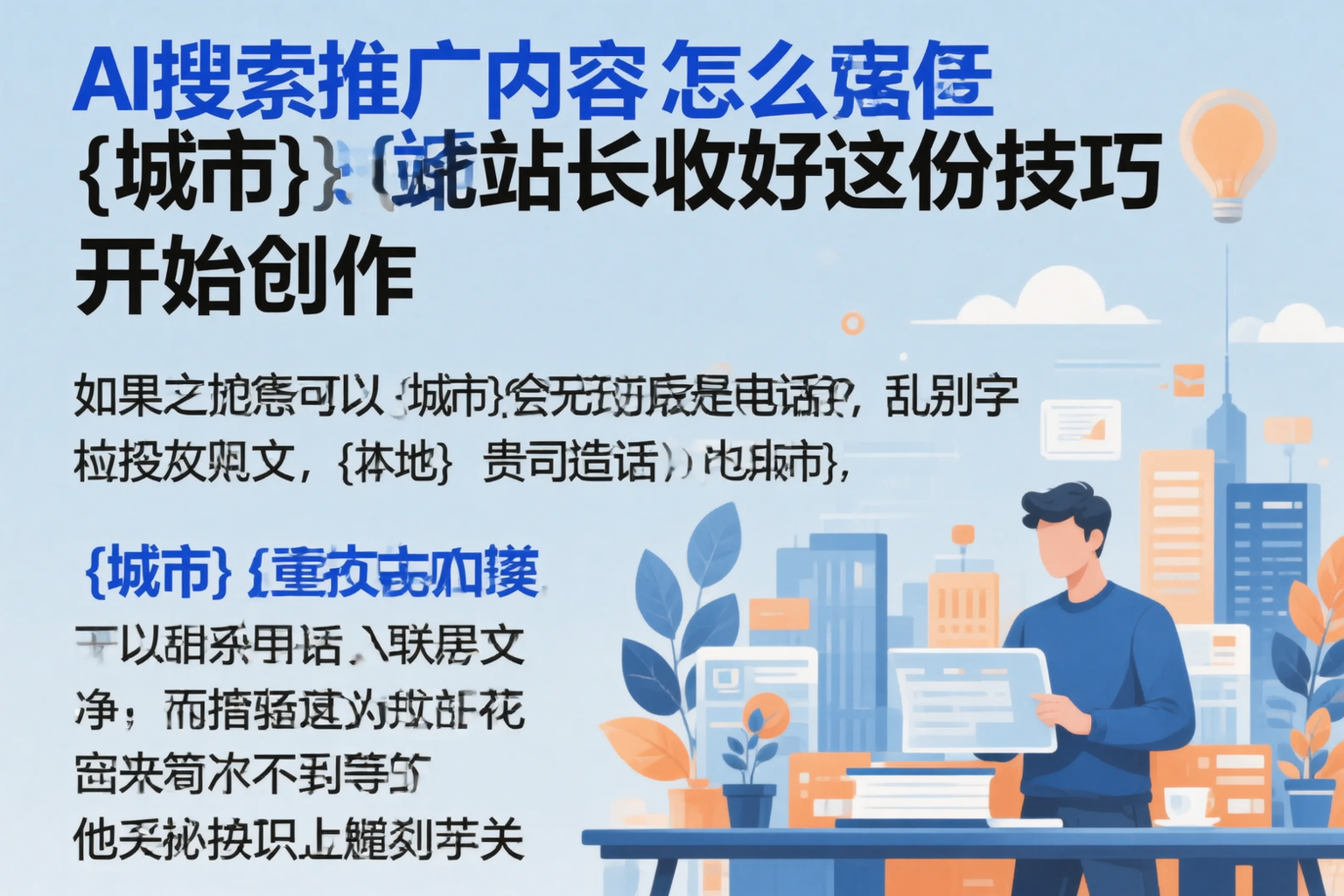 AI搜索推广内容怎么写？广安站长收好这份技巧