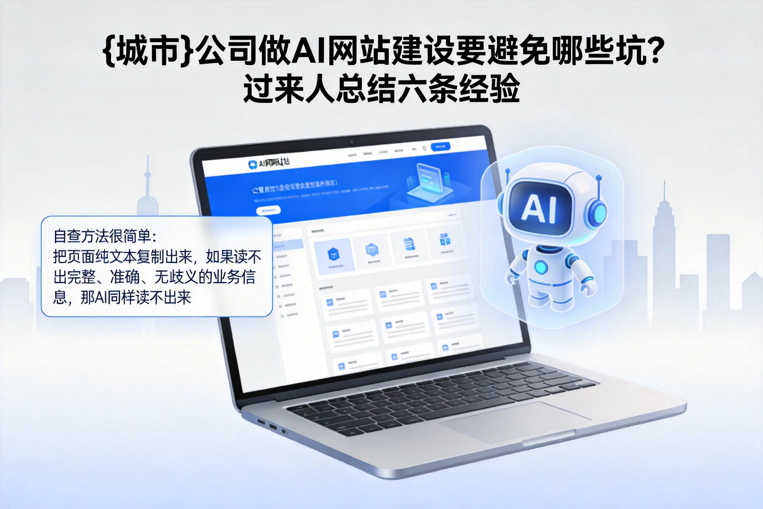 广安公司做AI网站建设要避免哪些坑?过来人总结六条经验